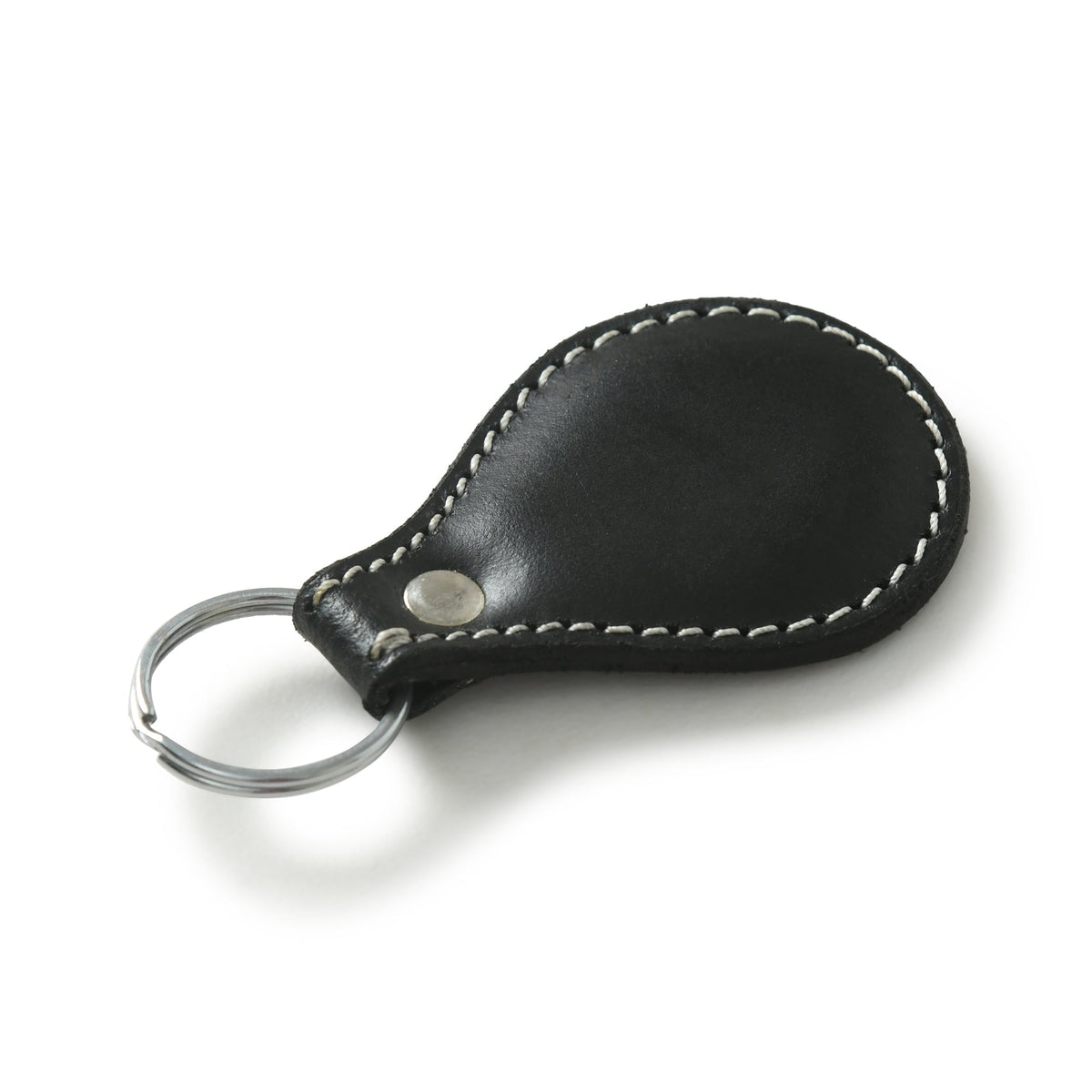 Classy Leather Bags Black Oval Leather Keyring - AVBL MRKT (2)