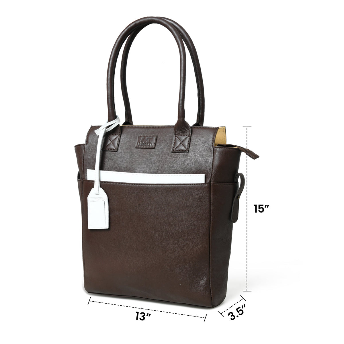 Classy Leather Bags Chestnut Charm Brown Leather Tote - AVBL MRKT (10)
