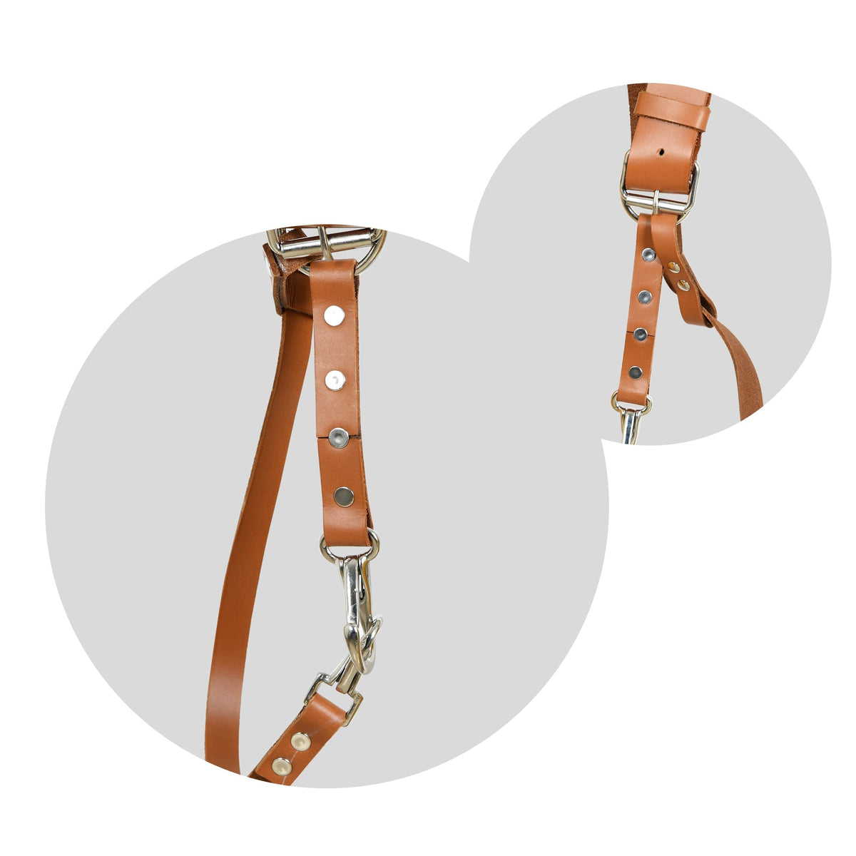 Classy Leather Bags Double Camera Strap Harness- Tan Brown - AVBL MRKT (4)