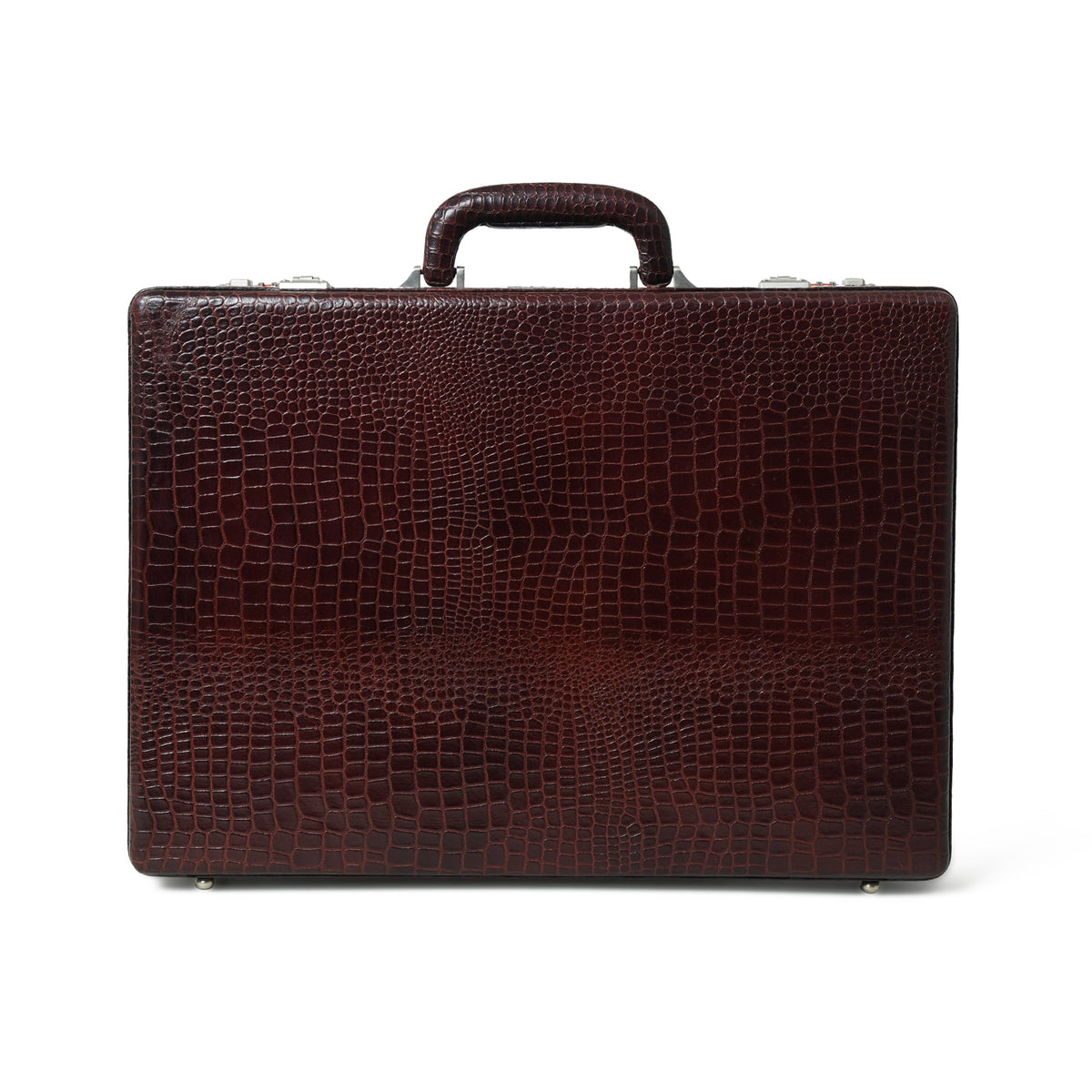 Classy Leather Bags Executive Croco Leather Briefcase/Suitcase- Brown - AVBL MRKT (10)