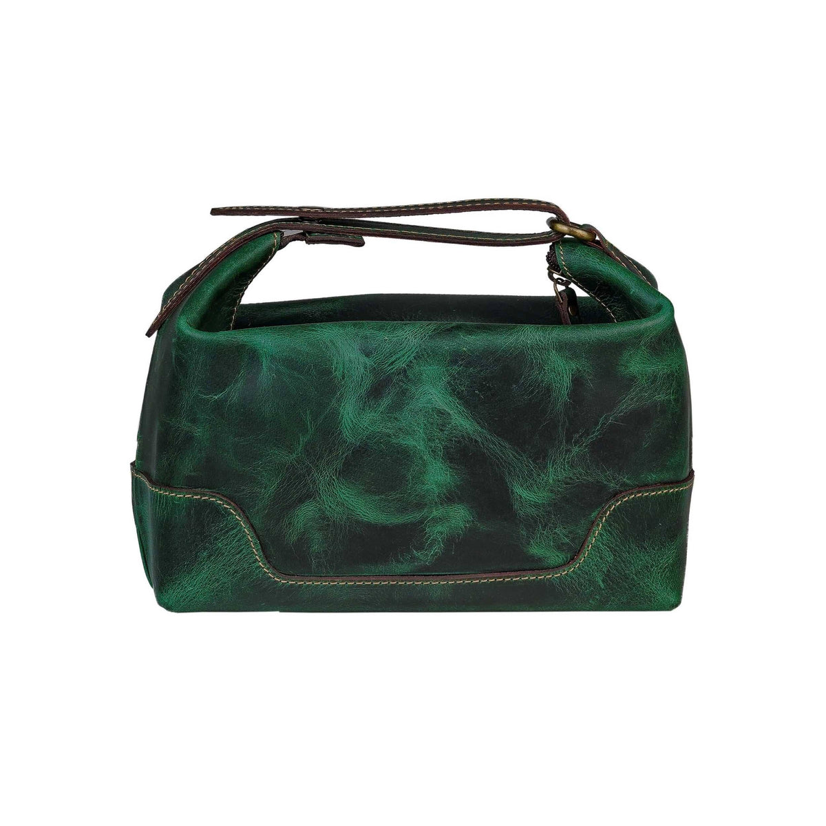Classy Leather Bags MaheTri Emerald Toiletry - AVBL MRKT (4)