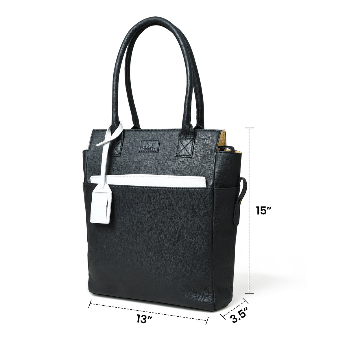 Classy Leather Bags Midnight Elegance Noir Shopper Tote - AVBL MRKT (10)