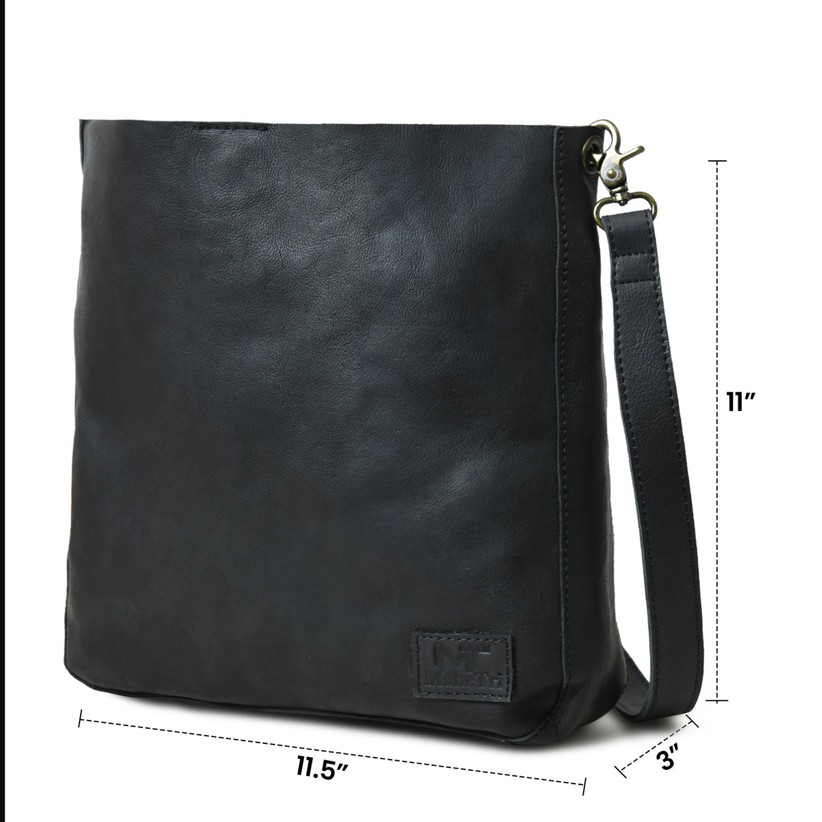 Classy Leather Bags Serenity Everyday Crossbody Sling, Black - AVBL MRKT (10)