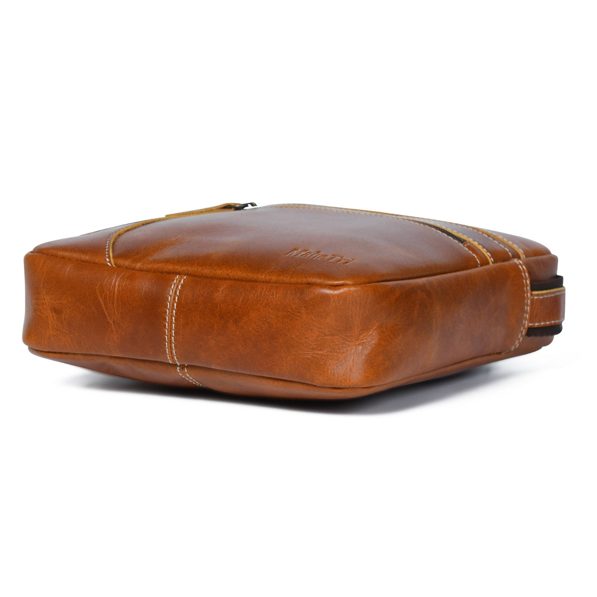Classy Leather Bags The Compact Messenger- Tan - AVBL MRKT (6)