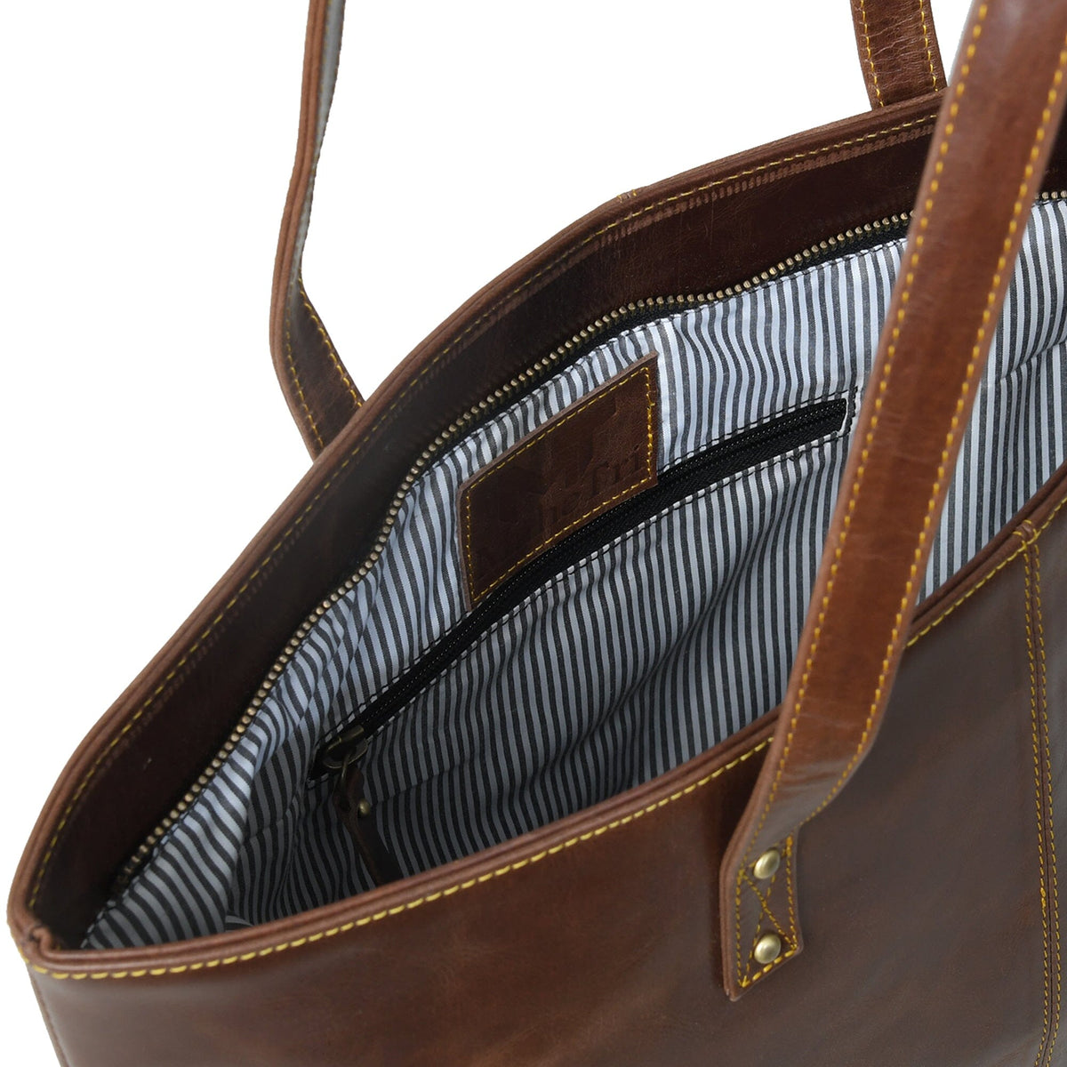 Classy Leather Bags The Kim Tote Bag- Dark Brown - AVBL MRKT (8)