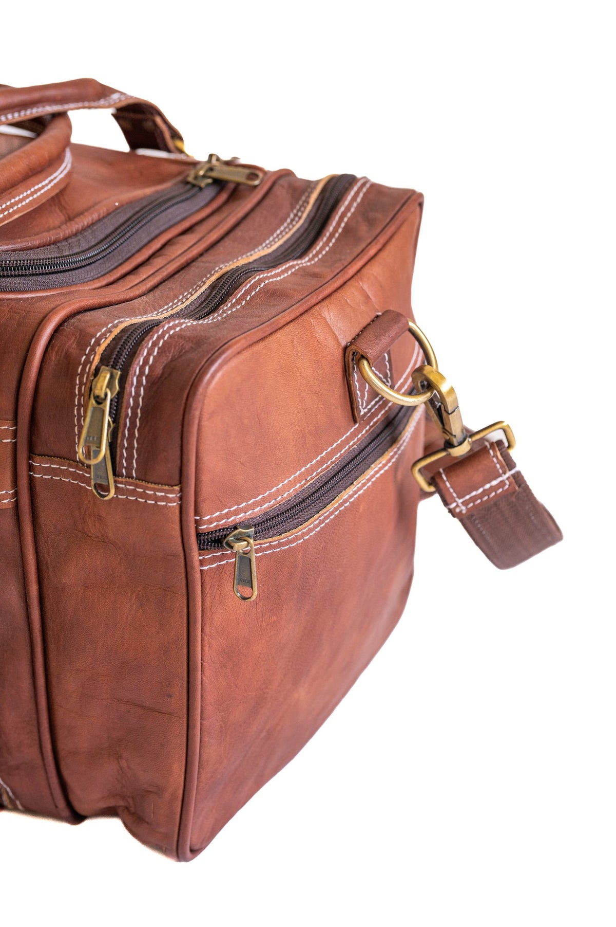 Classy Leather Bags Vintage Leather Travel Duffle Bag - AVBL MRKT (5)