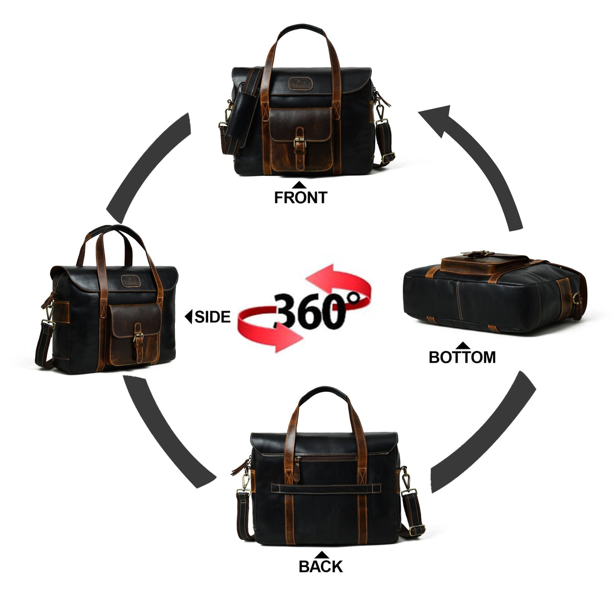 Classy Leather Bags Walker Office Travel Top Handle Bag - AVBL MRKT (12)