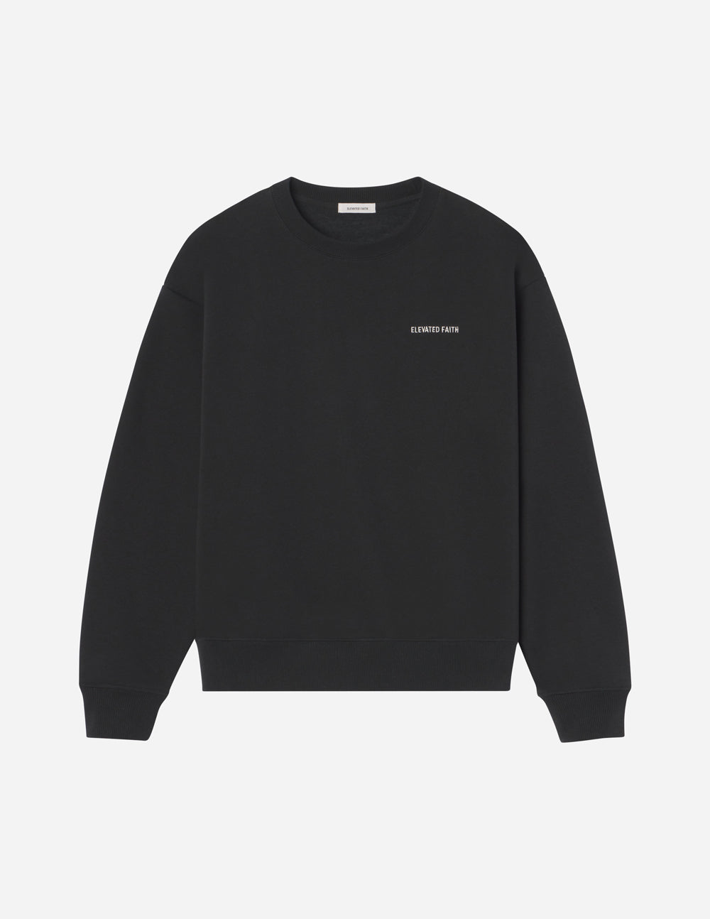 Elevated Faith Basics Black Unisex Crewneck - AVBL MRKT (6)