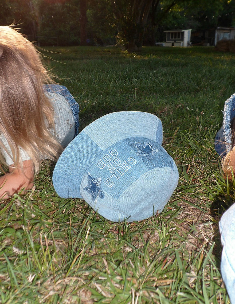 Elevated Faith Child of God Denim Kids Bucket Hat - AVBL MRKT (7)