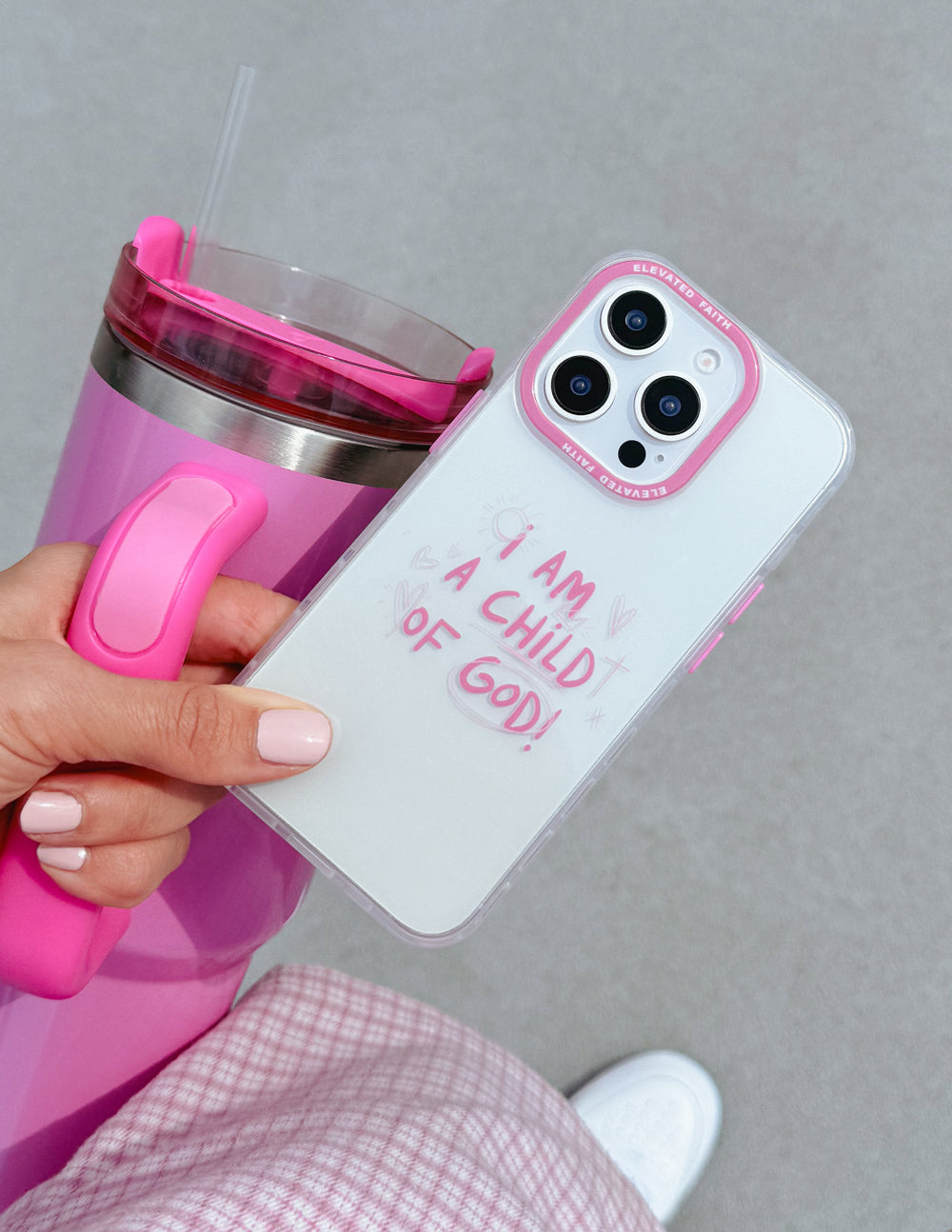 Elevated Faith Child of God Pink Phone Case - AVBL MRKT (3)