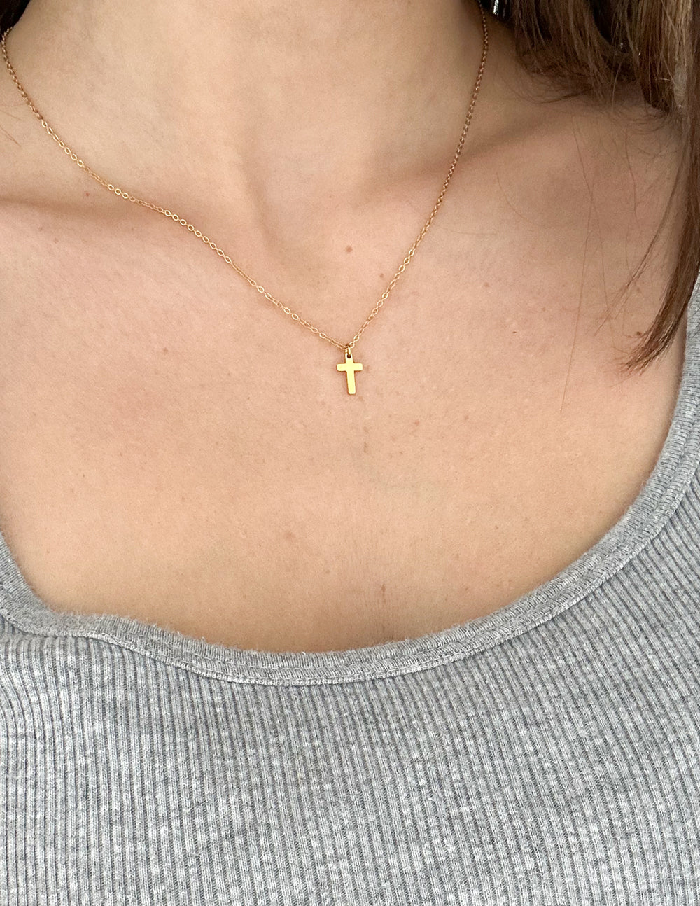 Elevated Faith Gold Cross Necklace - AVBL MRKT (2)