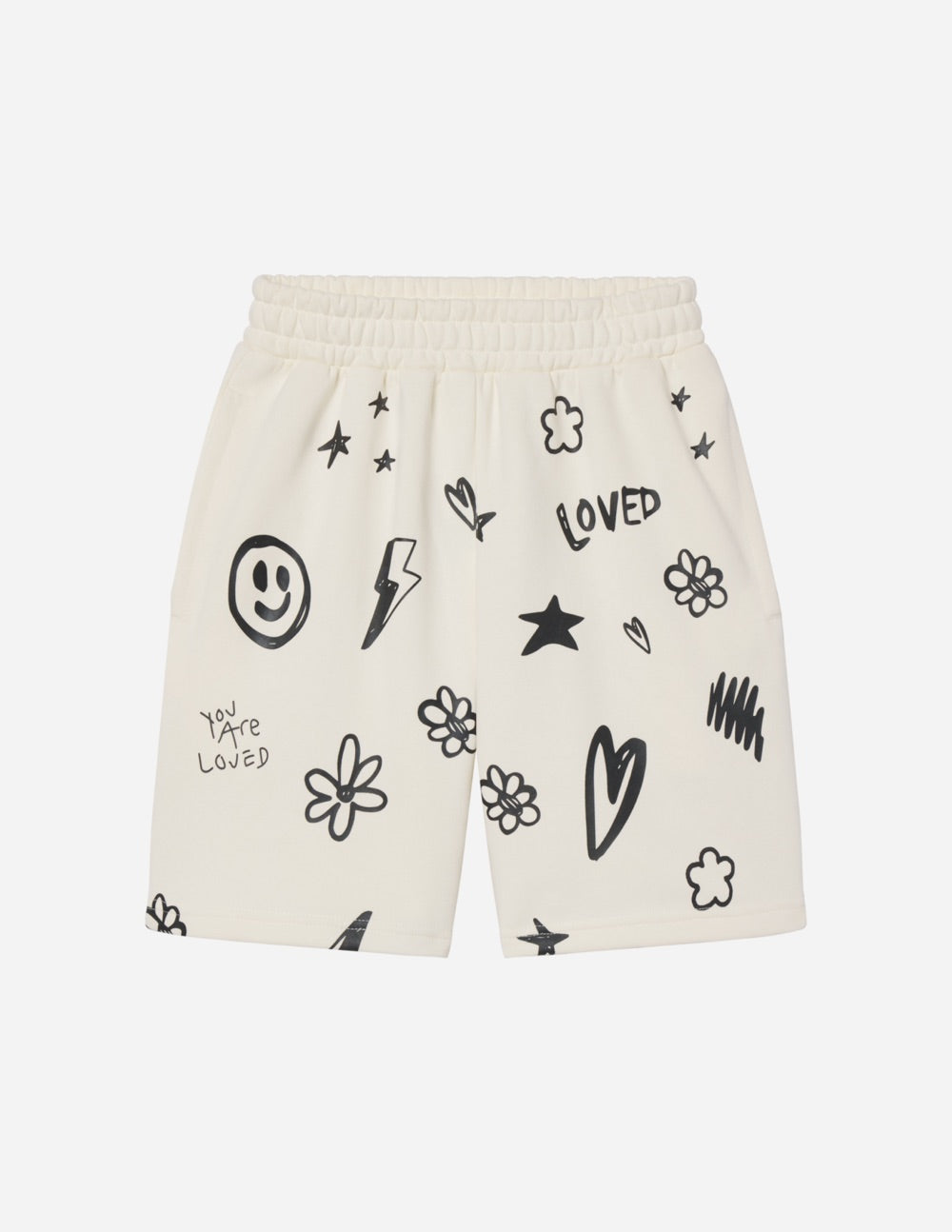 Elevated Faith Loved By God All-Over Cream Unisex Short - AVBL MRKT (6)