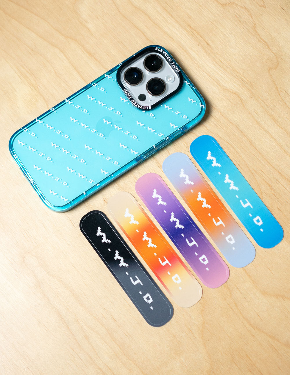 Elevated Faith WWJD Gradient Sticker Pack - AVBL MRKT (2)