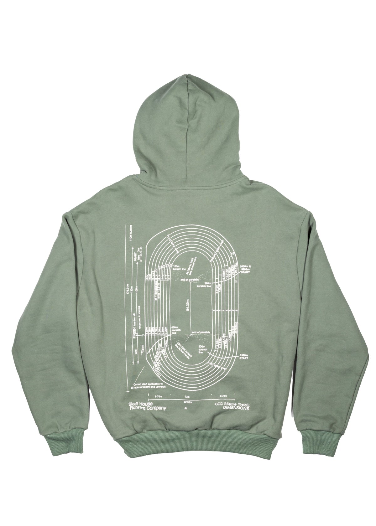 Skull House Running Company DIMENSIONS HOODIE, UNISEX - FOREST GREEN - AVBL MRKT (4)