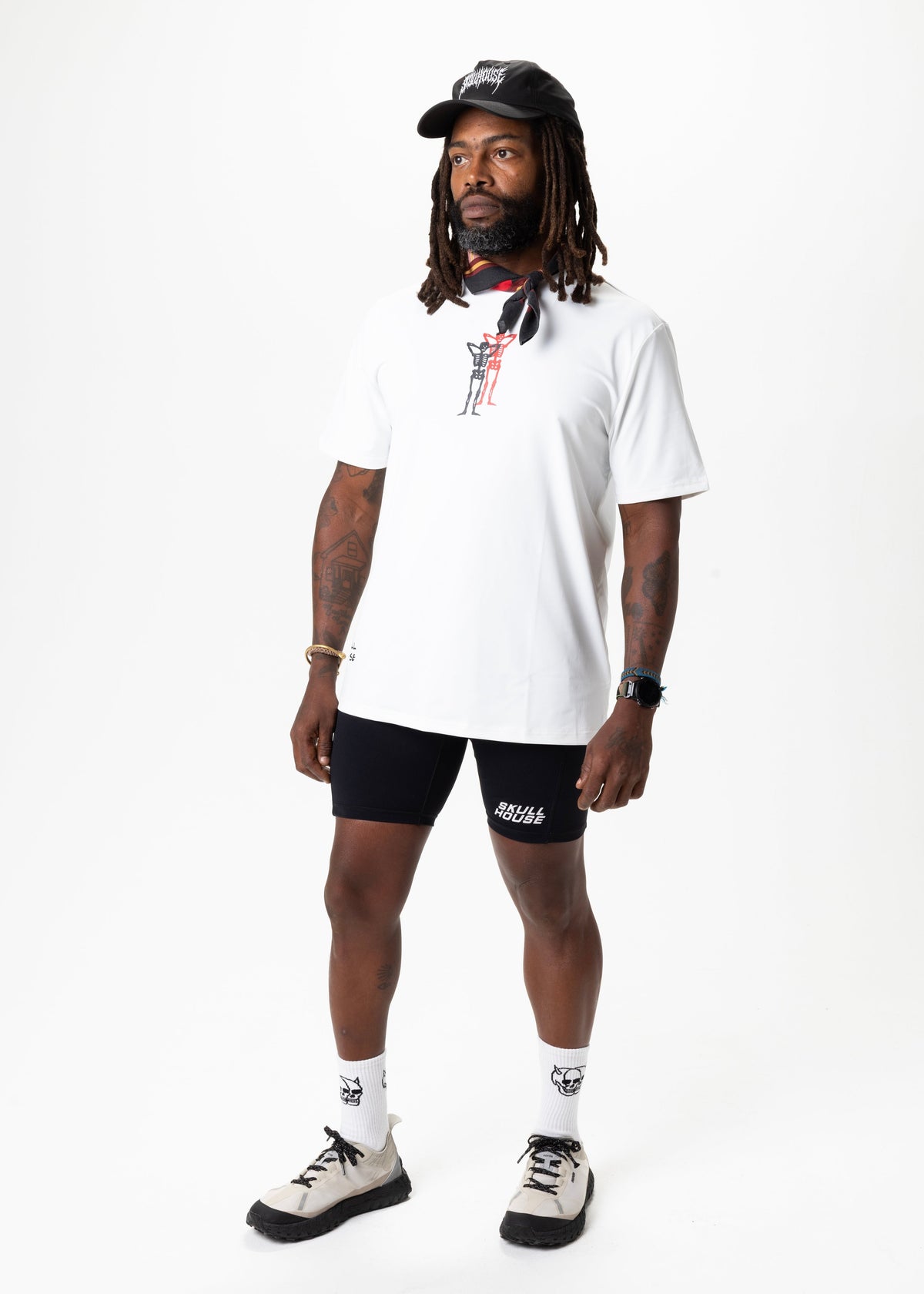 Skull House Running Company PACE PARTNERS RUN TEE, UNISEX - WHITE - AVBL MRKT (4)