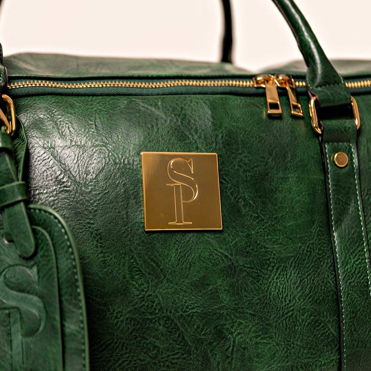 Sole Premise Emerald Green Leather Weekender Duffle Bag - AVBL MRKT (9)