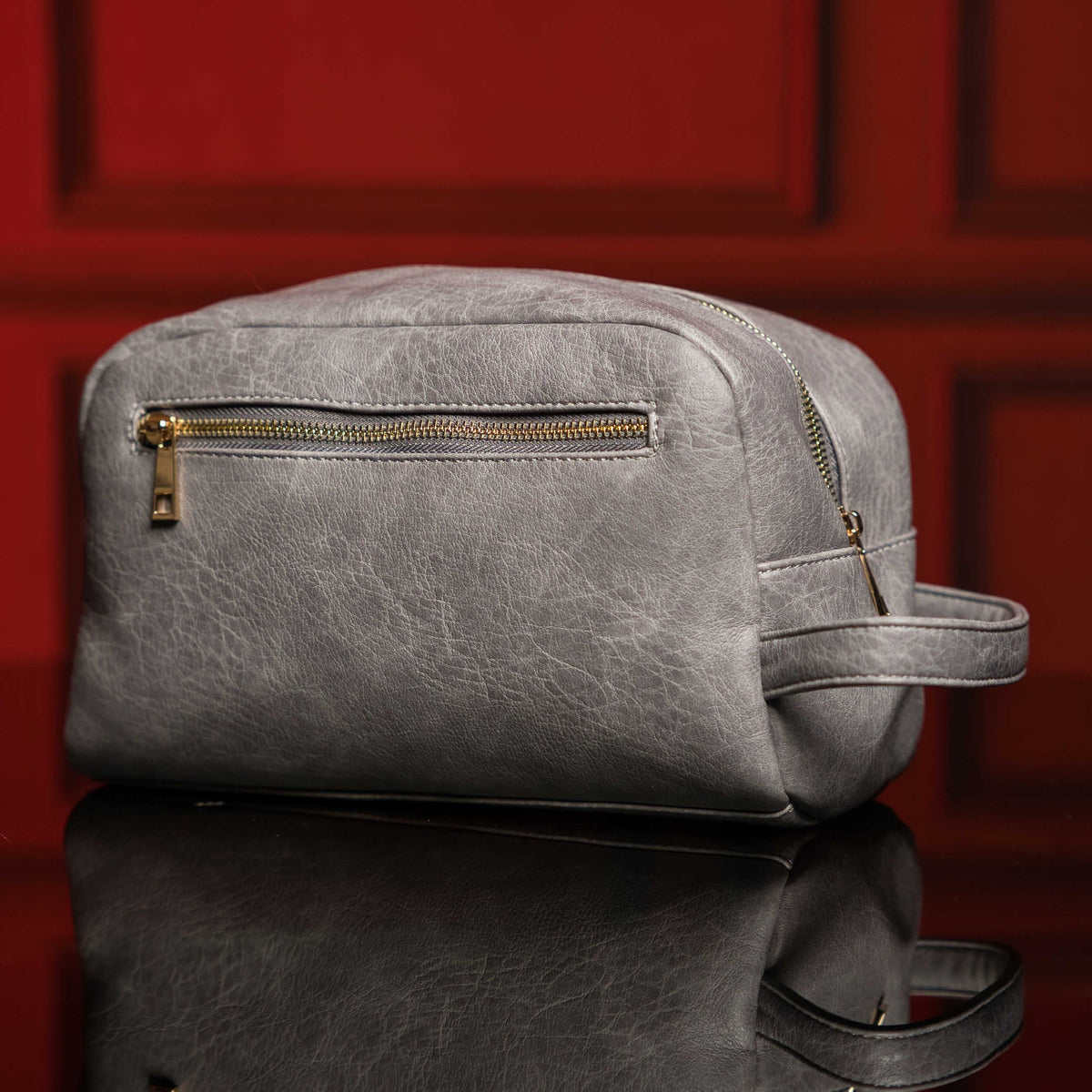 Sole Premise Grey Leather Toiletry Bag - AVBL MRKT (4)