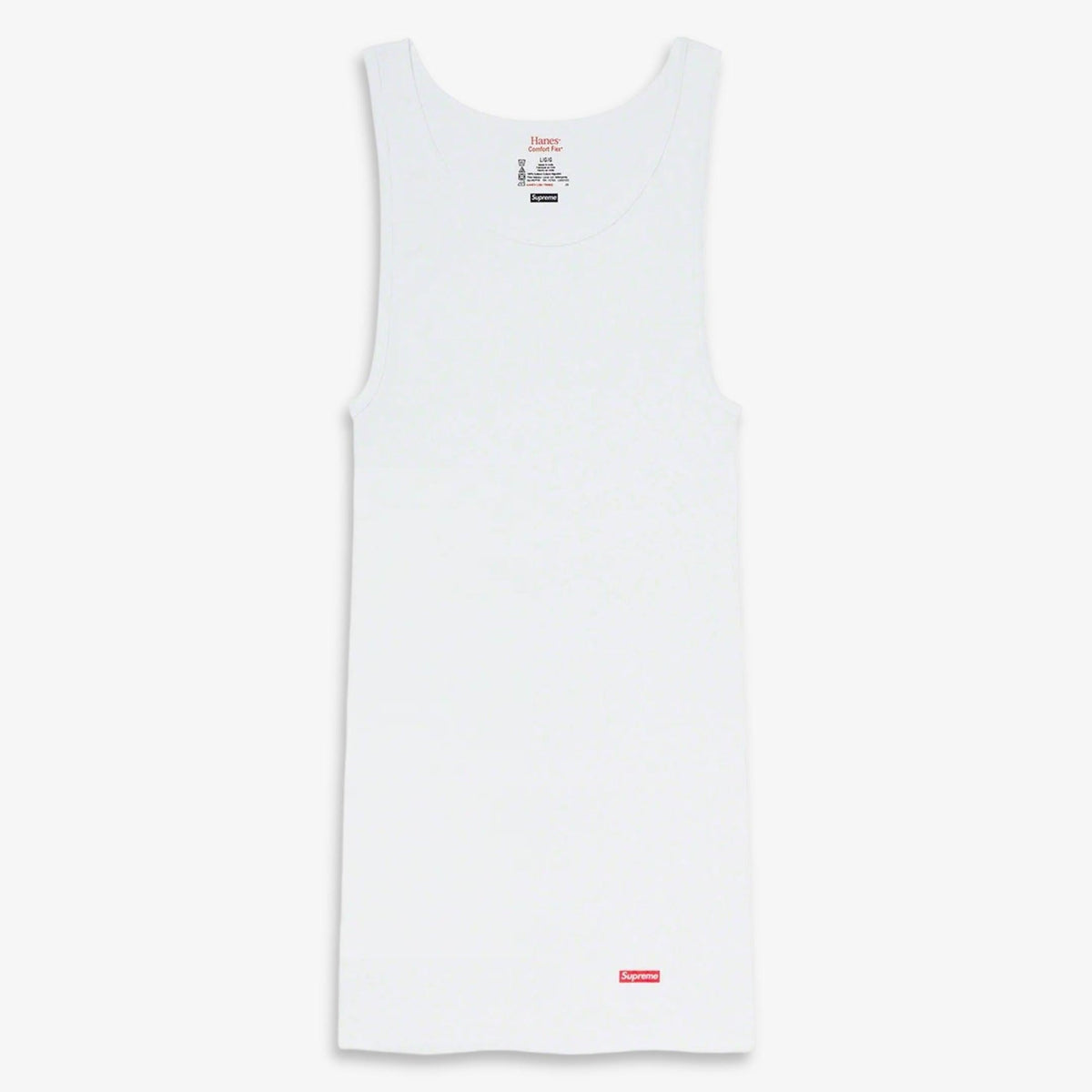 Supreme x Hanes Tagless Tank Top (1 Single Tank Top) Black / White - AVBL MRKT (3)