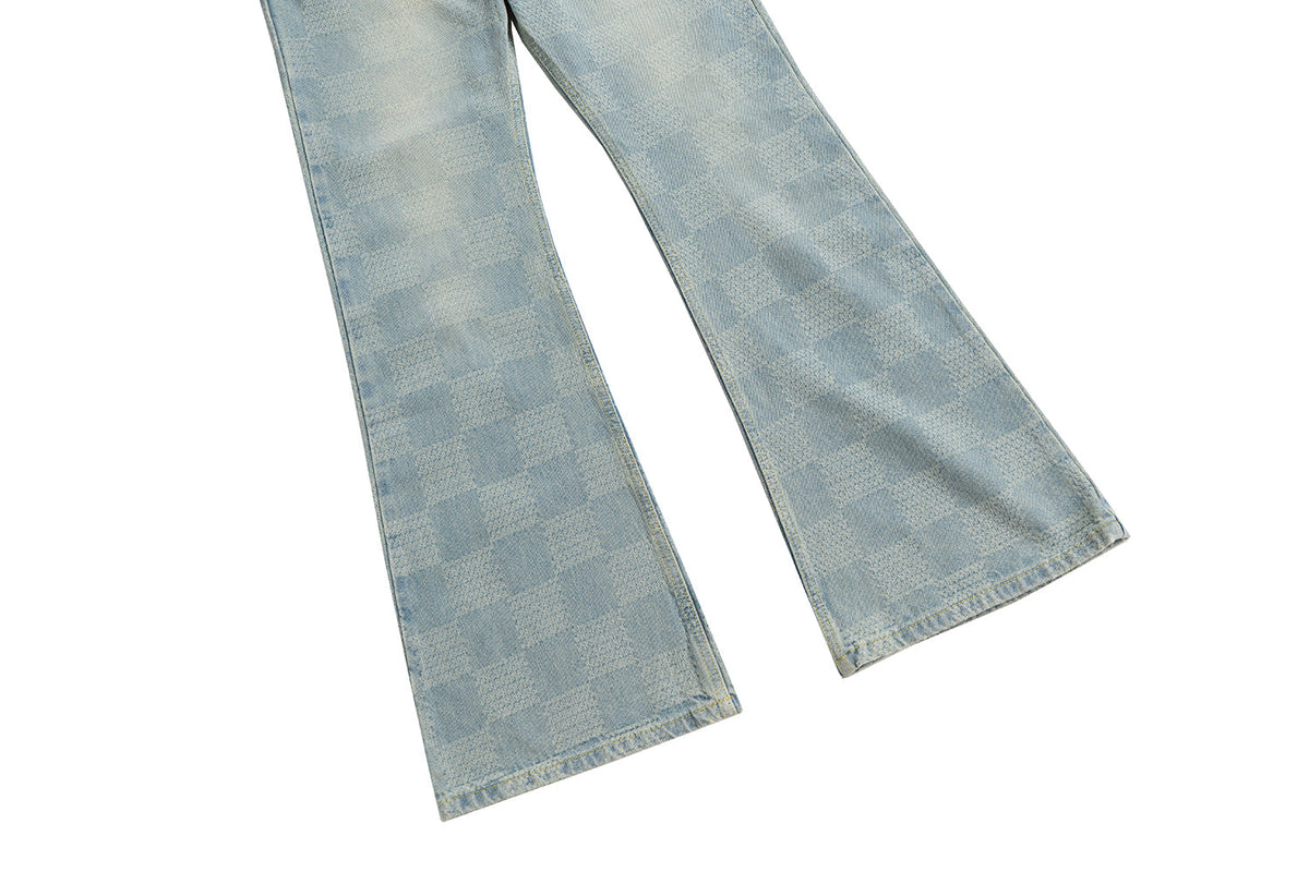 UNDEVELOPED AZUL CHECKERED FLARE DENIM - AVBL MRKT (4)