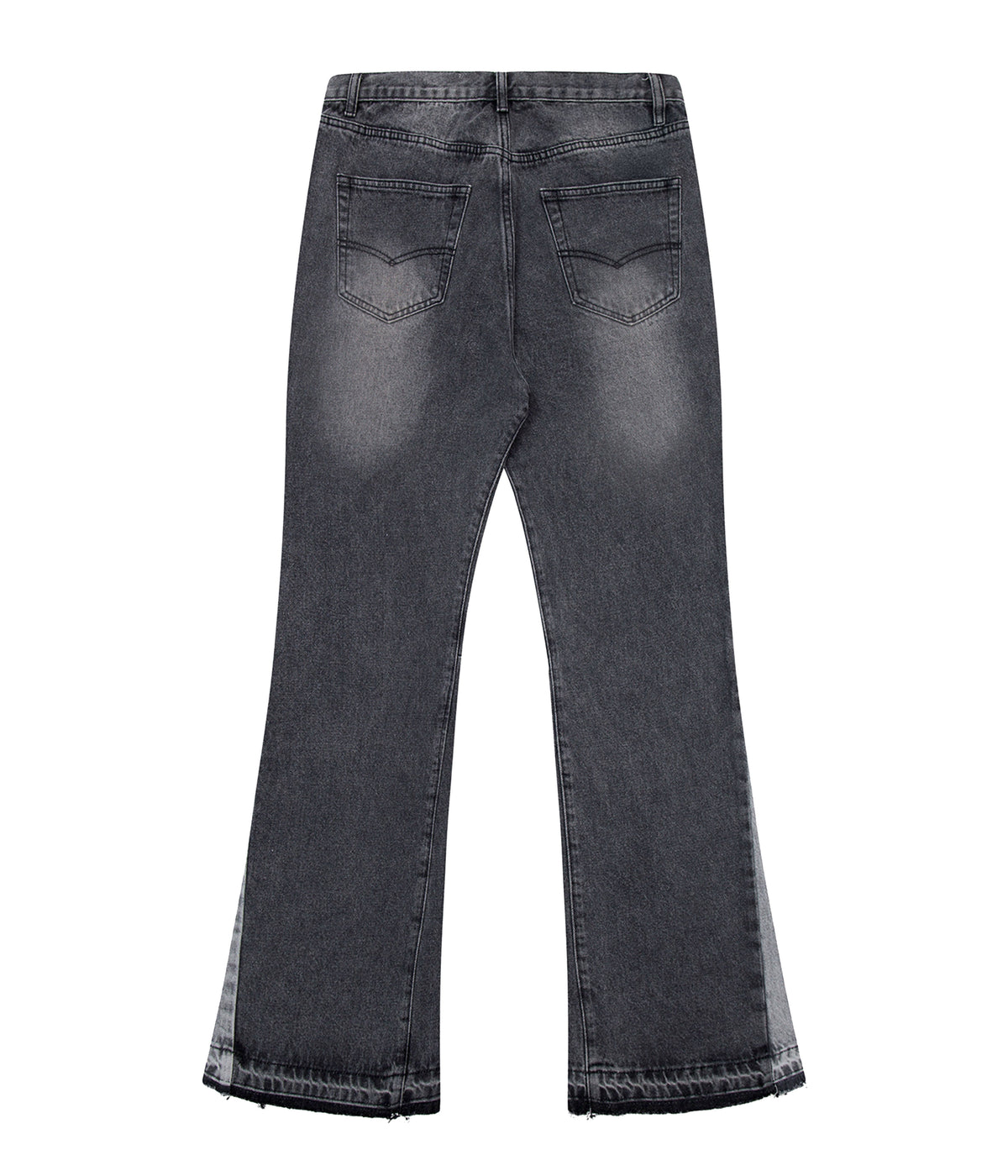 UNDEVELOPED CHARCOAL SPLIT FLARE DENIM - AVBL MRKT (3)