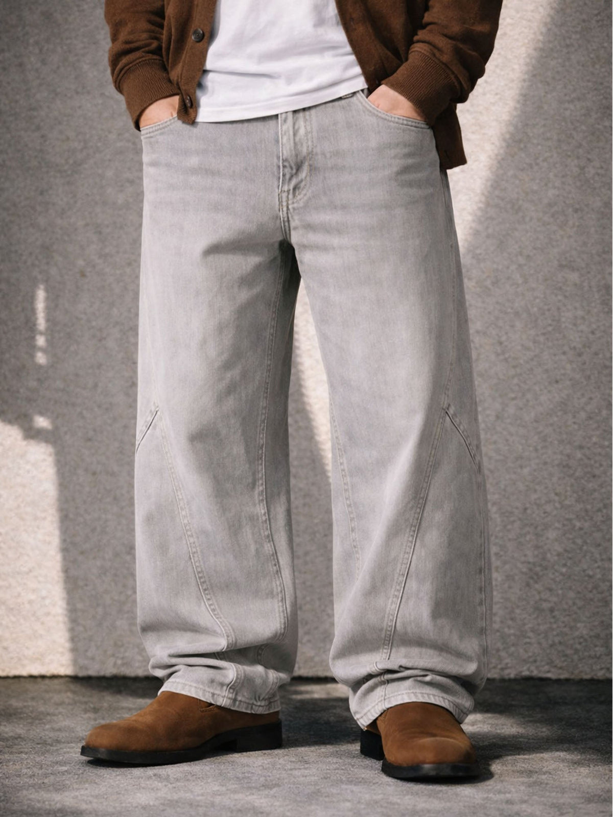 UNDEVELOPED IVORY BAGGY DENIM - AVBL MRKT (2)