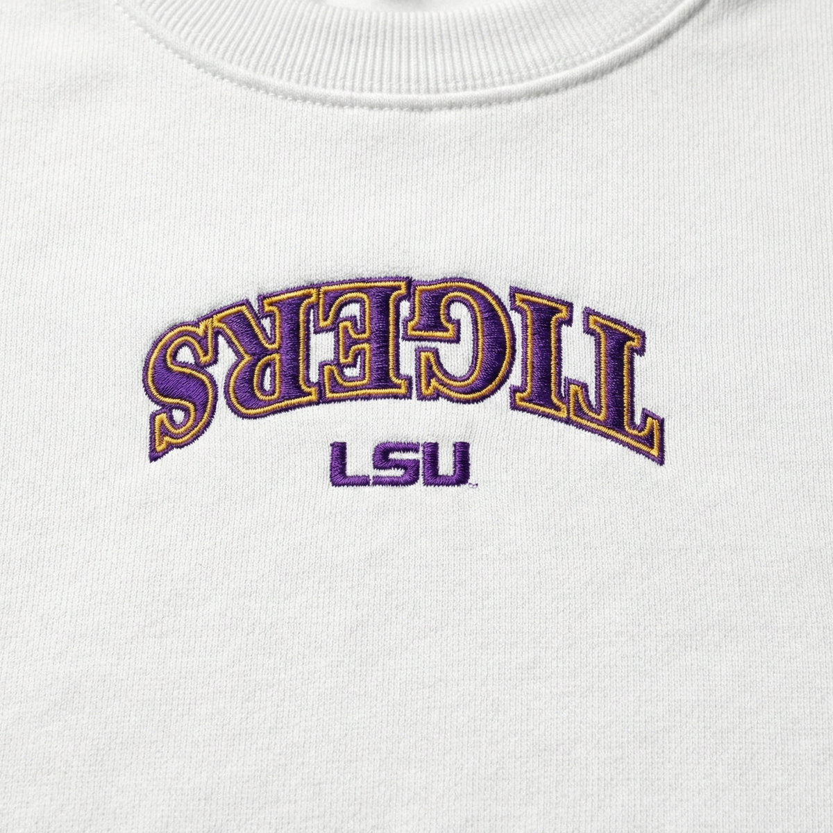 UPSIDE LSU Tigers Embroidered Crewneck - AVBL MRKT (2)