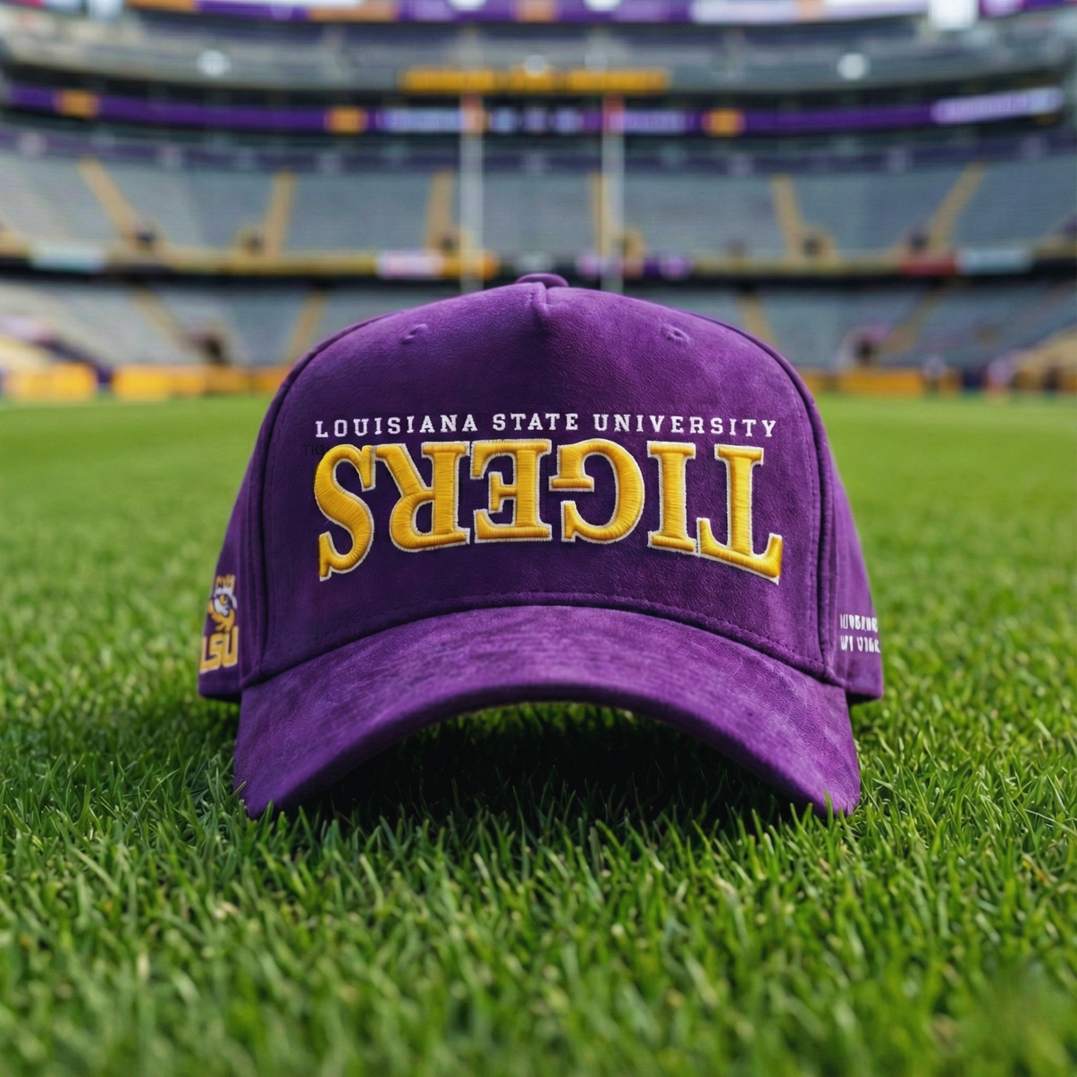 UPSIDE LSU Tigers Suede Hat - AVBL MRKT (4)