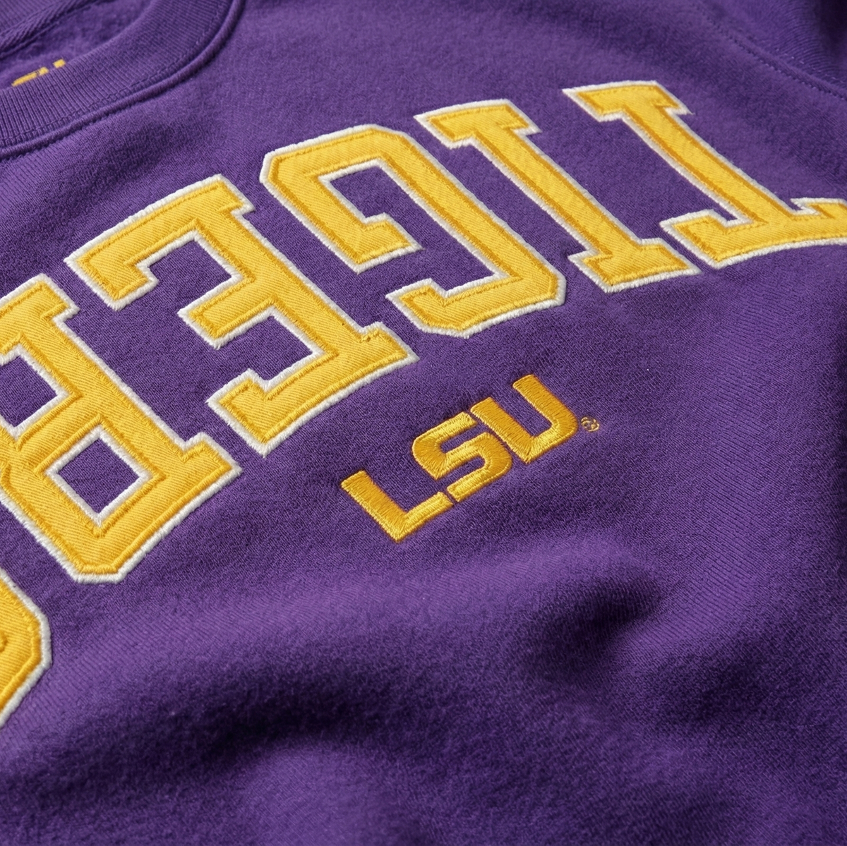 UPSIDE LSU Tigers Varsity Crewneck - AVBL MRKT (2)