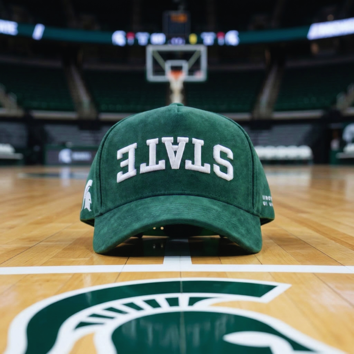 UPSIDE Michigan State Suede Hat - AVBL MRKT (4)