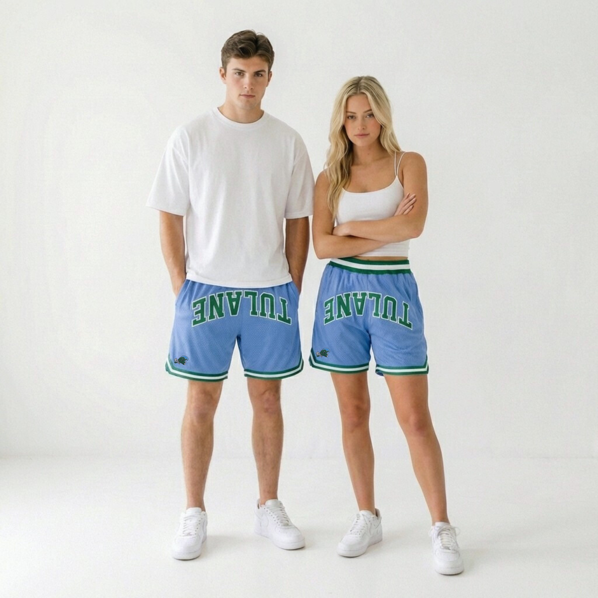 UPSIDE Tulane Varsity Mesh Shorts - AVBL MRKT (2)