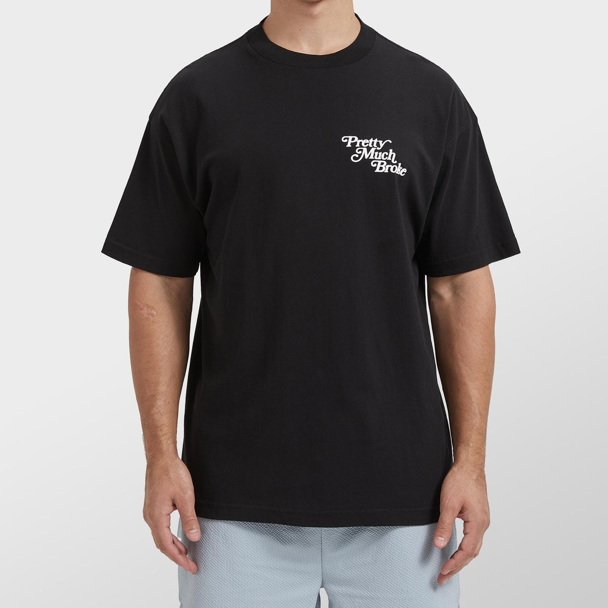 APTHCRY Pretty Much Broke® Puff Print Tee - Black - AVBL MRKT (2)