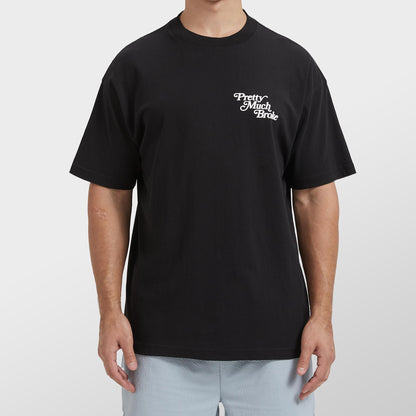 APTHCRY Pretty Much Broke® Puff Print Tee - Black - AVBL MRKT (2)