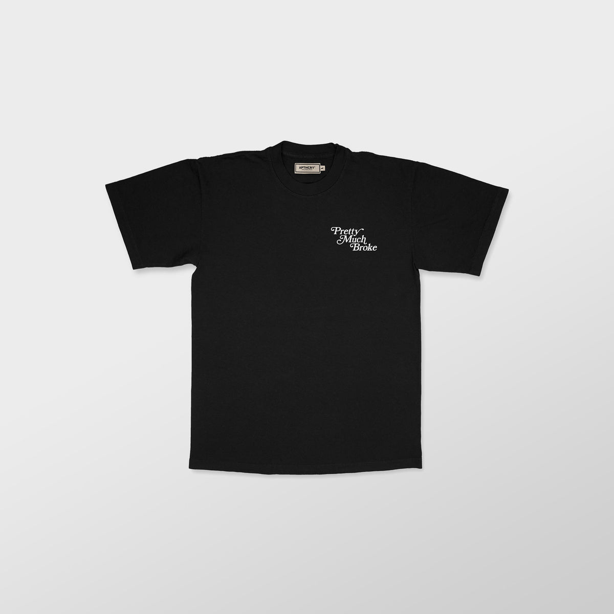 APTHCRY Pretty Much Broke® Puff Print Tee - Black - AVBL MRKT (3)
