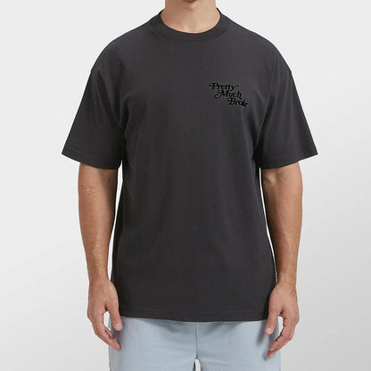 APTHCRY Pretty Much Broke® Puff Print Tee - Vintage Black w/ Black - AVBL MRKT (2)