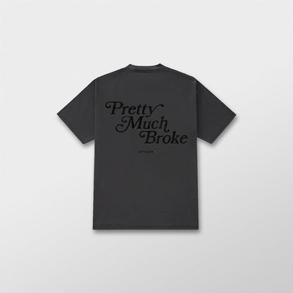 APTHCRY Pretty Much Broke® Puff Print Tee - Vintage Black w/ Black - AVBL MRKT (3)