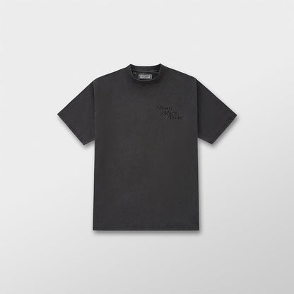 APTHCRY Pretty Much Broke® Puff Print Tee - Vintage Black w/ Black - AVBL MRKT (4)
