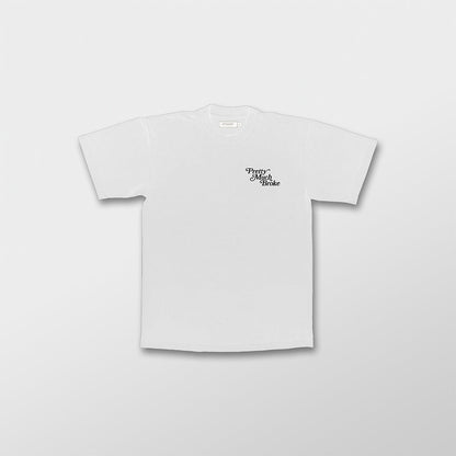 APTHCRY Pretty Much Broke® Puff Print Tee - White - AVBL MRKT (2)