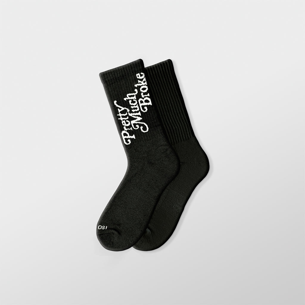APTHCRY Pretty Much Broke Socks - Black - AVBL MRKT (1)