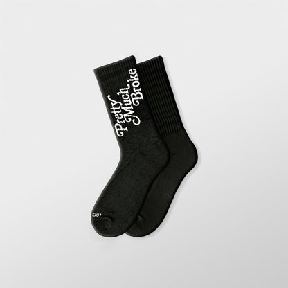 APTHCRY Pretty Much Broke Socks - Black - AVBL MRKT (1)