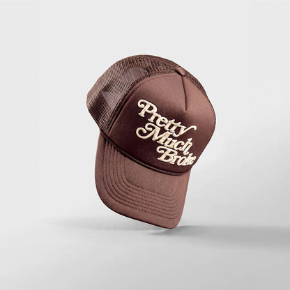APTHCRY Pretty Much Broke™ Trucker Cap - Brown - AVBL MRKT (1)