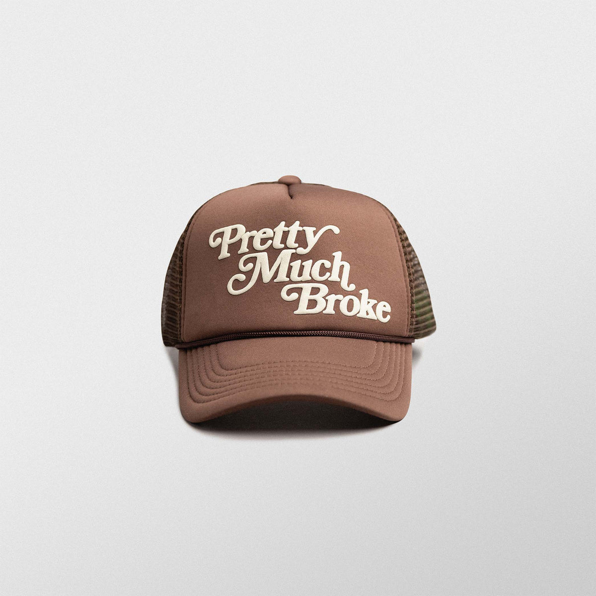 APTHCRY Pretty Much Broke™ Trucker Cap - Brown - AVBL MRKT (3)