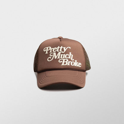 APTHCRY Pretty Much Broke™ Trucker Cap - Brown - AVBL MRKT (3)