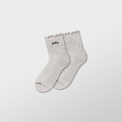 APTHCRY WMNS Lettuce Edge Quarter Socks - Heather Gray - AVBL MRKT (1)