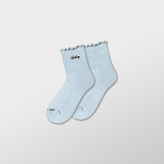 APTHCRY WMNS Lettuce Edge Quarter Socks - Pale Blue - AVBL MRKT (1)