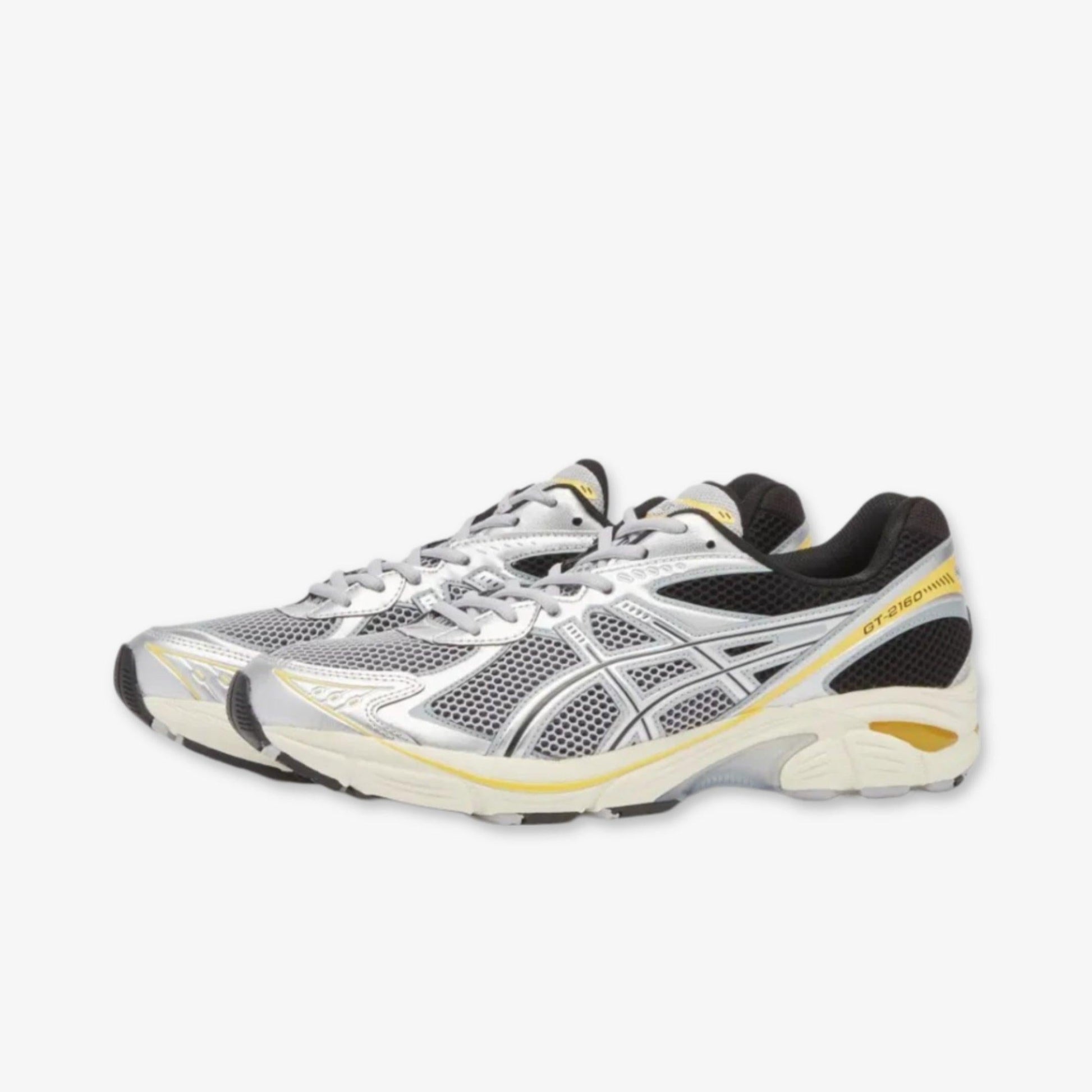 ASICS GT-2160 'Piedmont Grey / Pure Silver' (2024) [1203A275-023] Athletic Casual Fashion Running Sports Sneakers in Piedmont Grey / Pure Silver / Yellow for Unisex Adult Mens - AVBL MRKT (1)