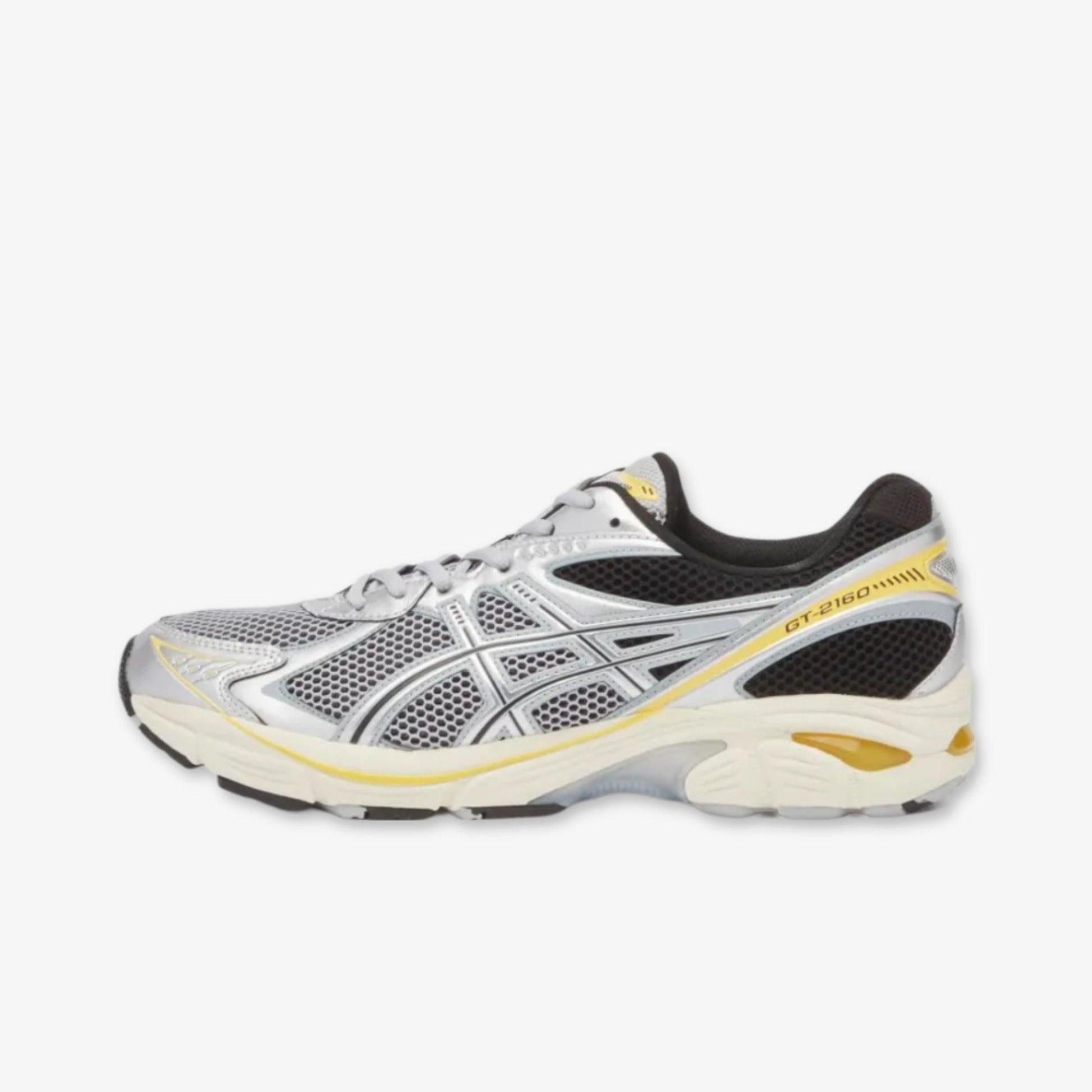 ASICS GT-2160 'Piedmont Grey / Pure Silver' (2024) [1203A275-023] Athletic Casual Fashion Running Sports Sneakers in Piedmont Grey / Pure Silver / Yellow for Unisex Adult Mens - AVBL MRKT (2)