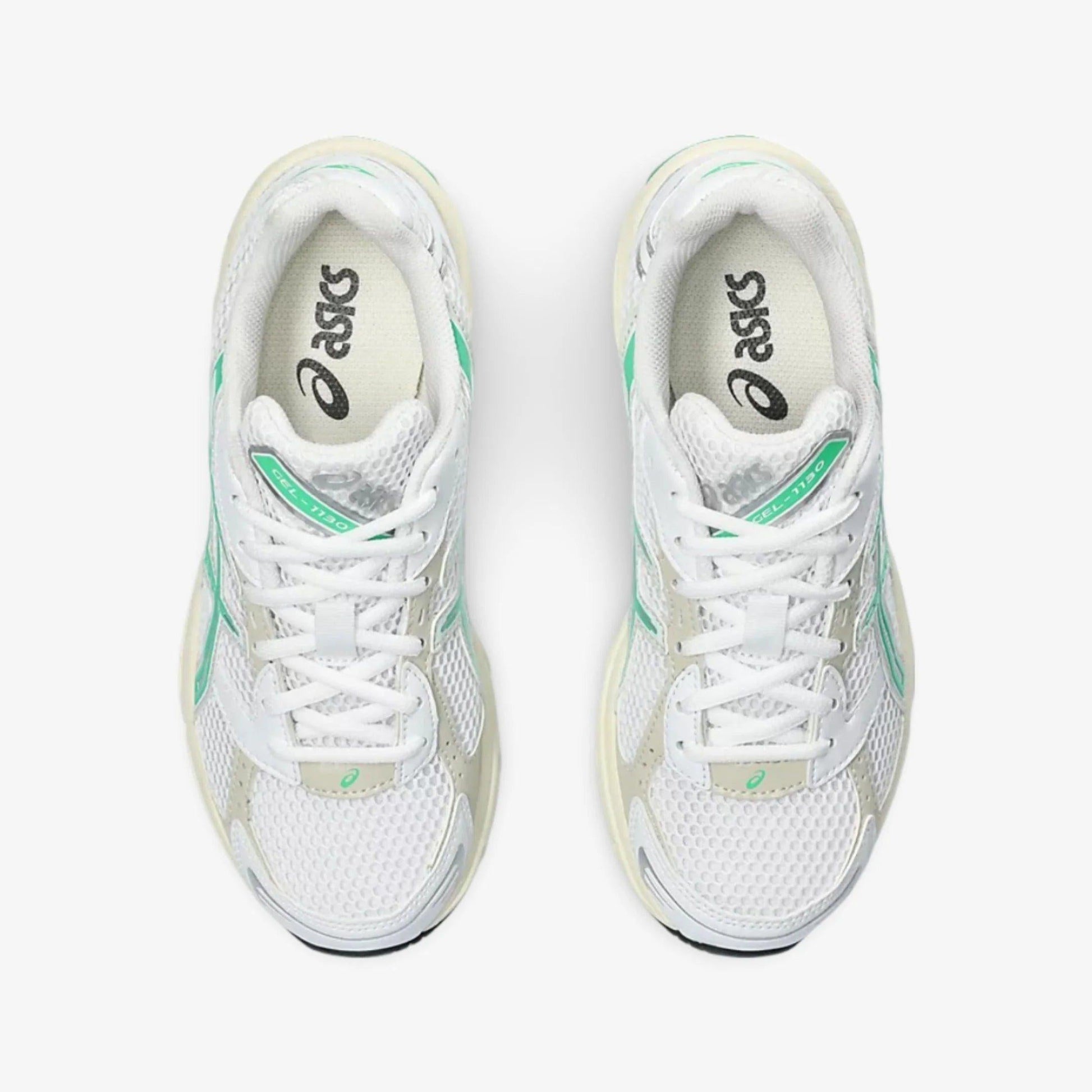 ASICS Gel-1130 'White / Malachite Green' (2023) (Womens) [1202A164-114] Athletic Casual Fashion Running Sports Sneakers in White / Malachite Green / Cream for Unisex Adult Female Ladies Girls WMNS - AVBL MRKT (7)