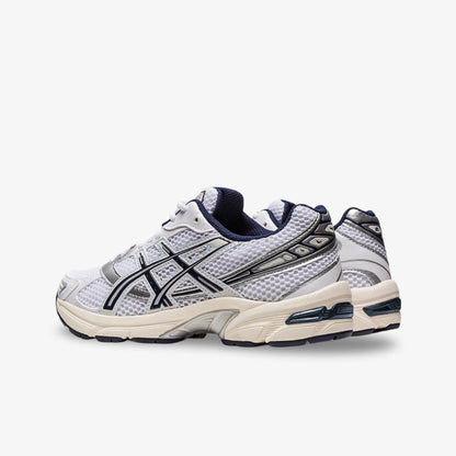 ASICS Gel-1130 'White / Midnight Navy' (2023) (Womens) [1202A164-110] Athletic Casual Fashion Running Sports Sneakers in White / Midnight Navy / Pure Silver for Unisex Adult Female Ladies Girls WMNS - AVBL MRKT (5)