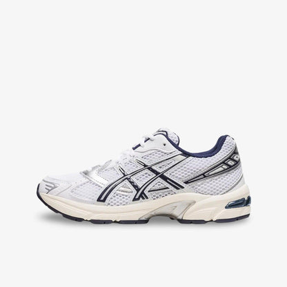 ASICS Gel-1130 'White / Midnight Navy' (2023) (Womens) [1202A164-110] Athletic Casual Fashion Running Sports Sneakers in White / Midnight Navy / Pure Silver for Unisex Adult Female Ladies Girls WMNS - AVBL MRKT (2)