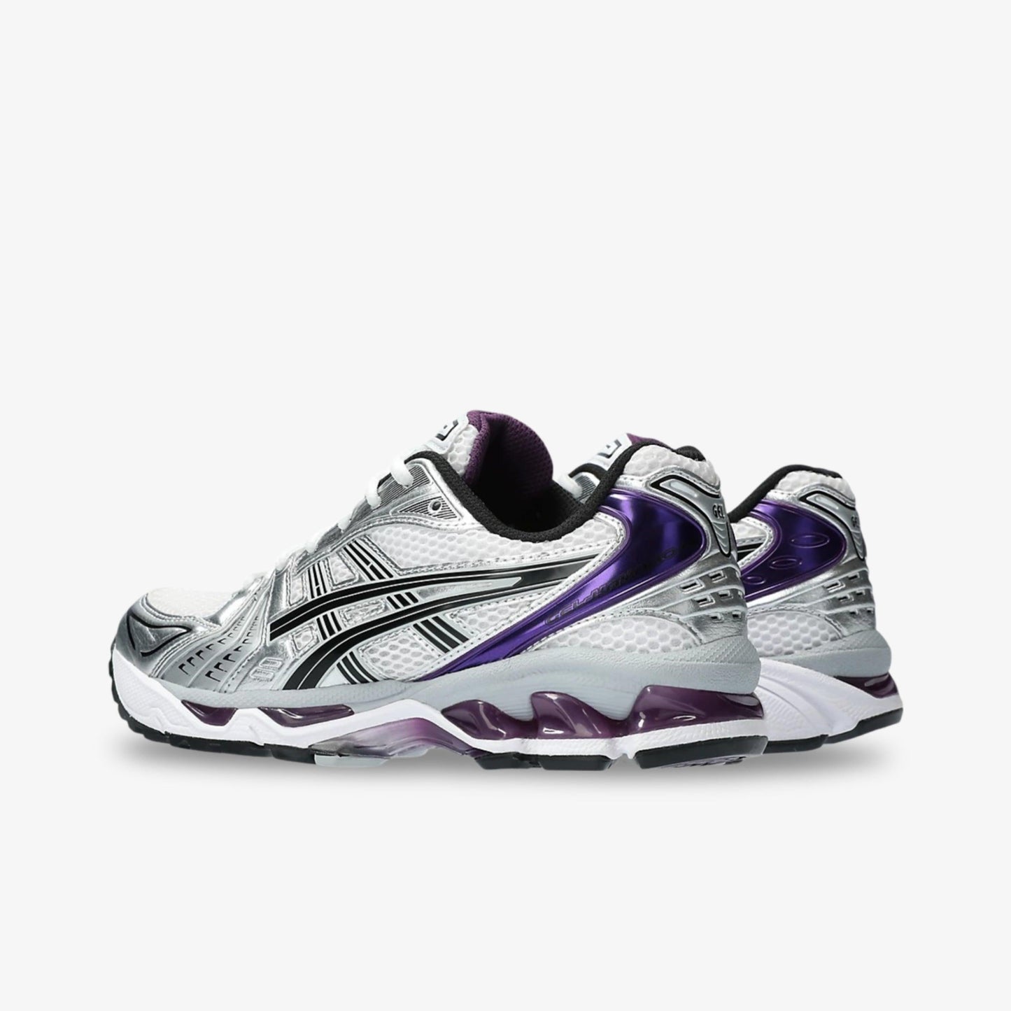 ASICS Gel Kayano 14 'White / Dark Grape' (2023) (Womens) [1202A056-111] Athletic Casual Fashion Running Sports Sneakers in White / Dark Grape / Pure Silver for Unisex Adult Female Ladies Girls WMNS - AVBL MRKT (5)